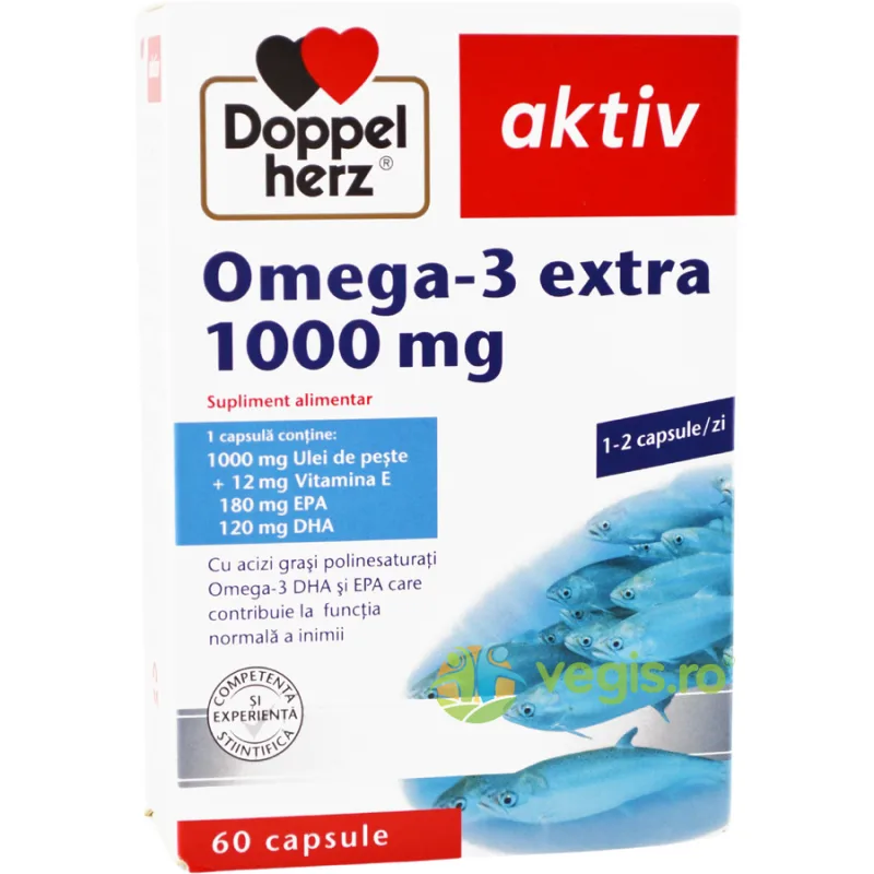 Omega-3 Extra 1000mg Aktiv 60cps DOPPELHERZ — preț și oferte
