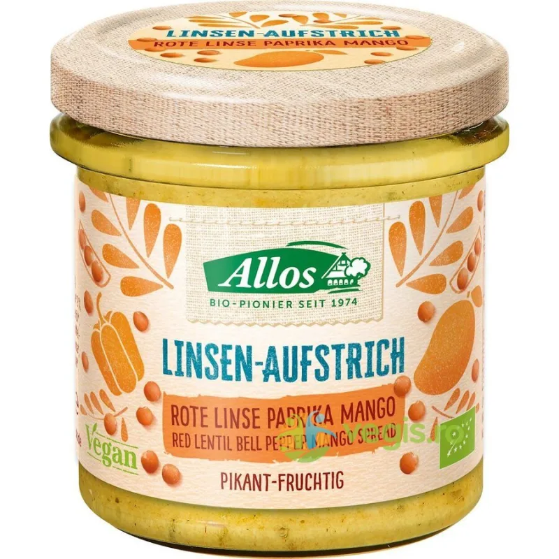 Crema Tartinabila cu Mango, Linte si Ardei fara Gluten Ecologica/Bio 140g — preț și oferte