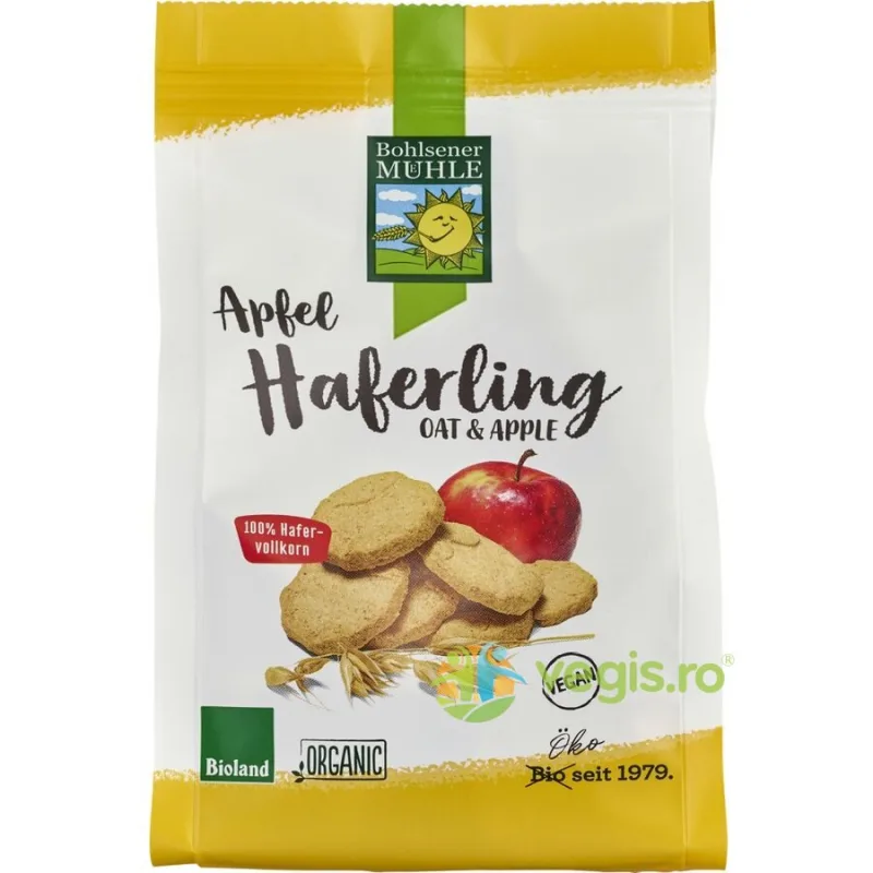 Biscuiti din Ovaz cu Mere Ecologici/Bio 125g BOHLSENER MUEHLE — preț și oferte