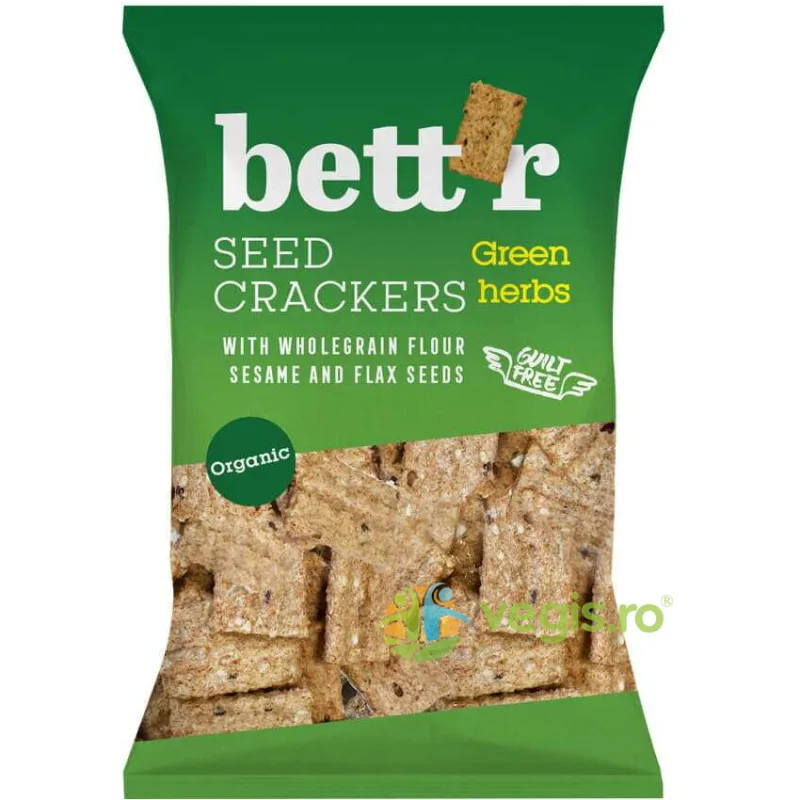 Crackers Integrali cu Ierburi Ecologici/Bio 150g BETTR — preț și oferte