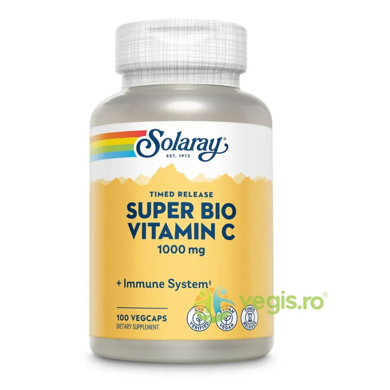 Super Bio Vitamin C 100cps vegetale Secom, Solaray — preț și oferte