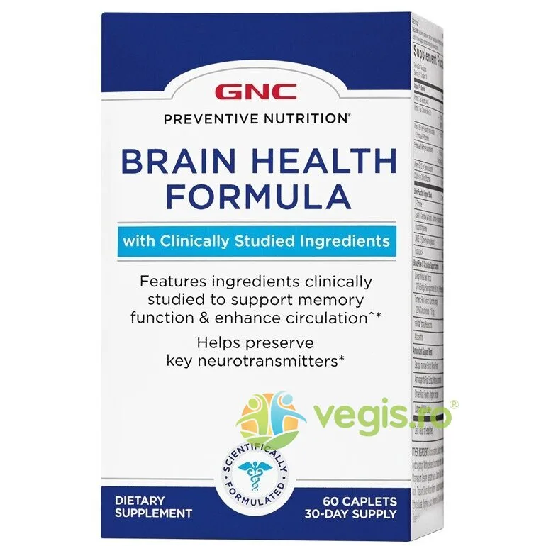 Formula pentru Sanatatea Sistemului Nervos Brain Health Formula 60tb GNC — preț și oferte