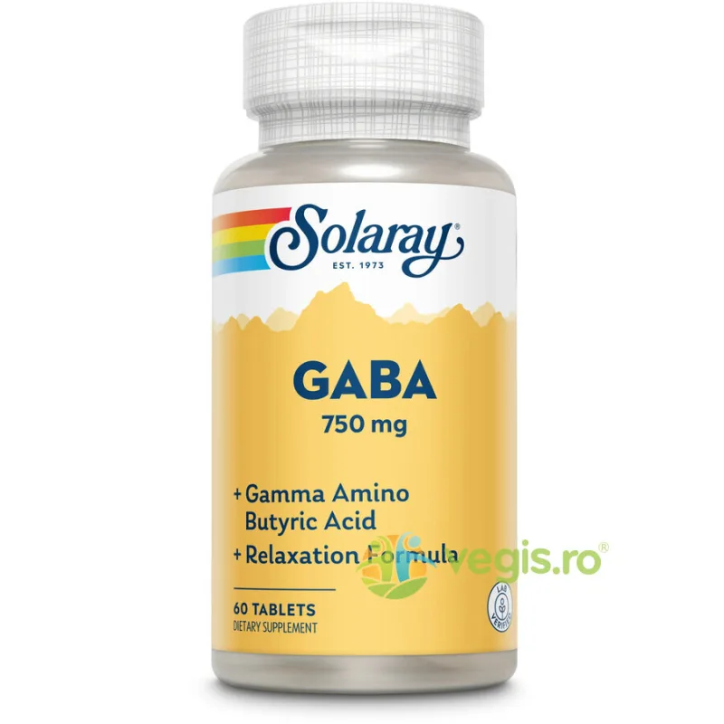Gaba 750mg 60cpr Secom, Solaray — preț și oferte