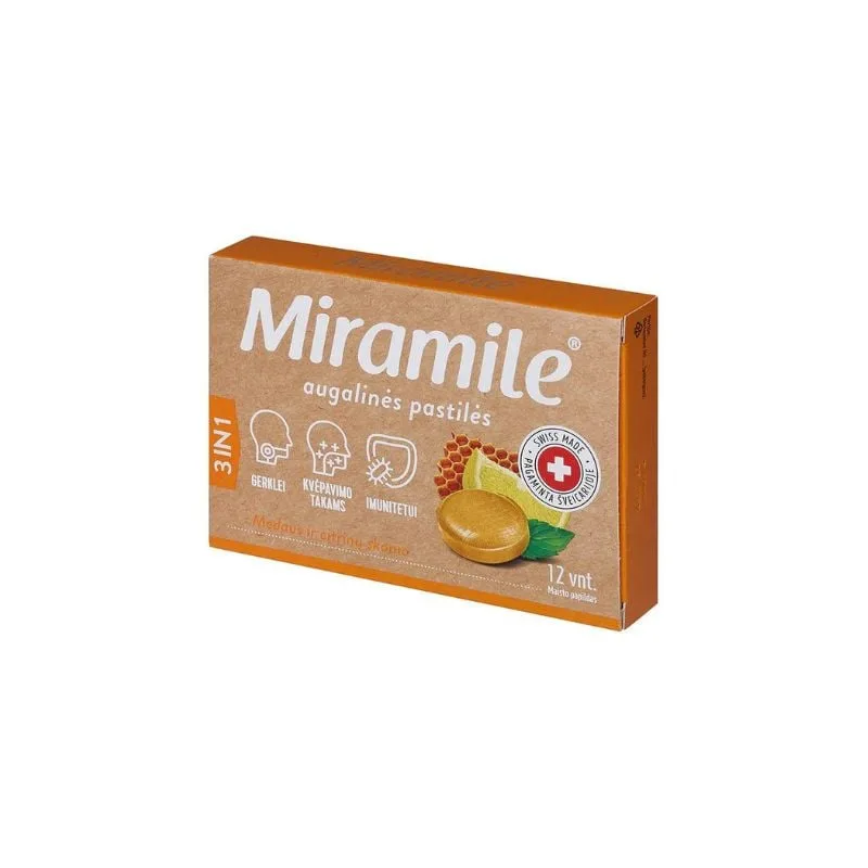 Miramile miere si lamaie, 12 tablete, Valentis — preț și oferte