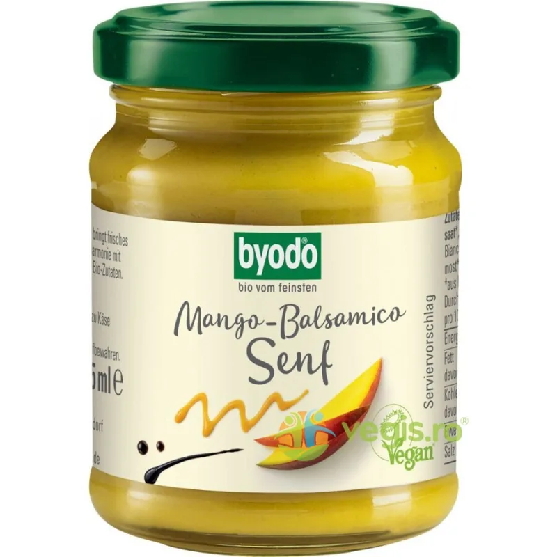 Mustar cu Mango si Otet Balsamic fara Gluten Ecologic/Bio 125ml BYODO — preț și oferte