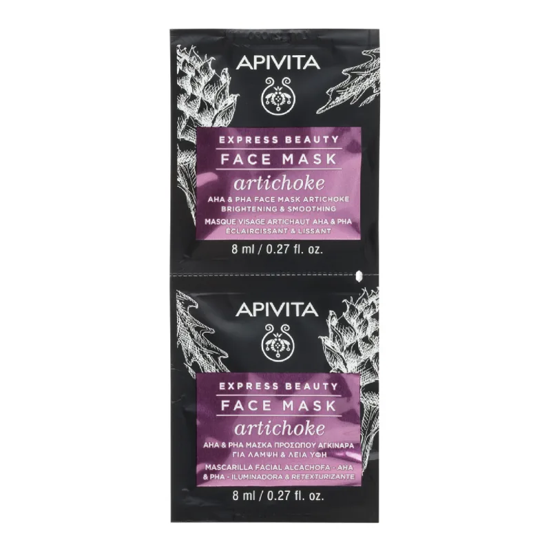 Masca pentru ten tern si patat cu extract de anghinare Express, 2*8 ml, Apivita — preț și oferte