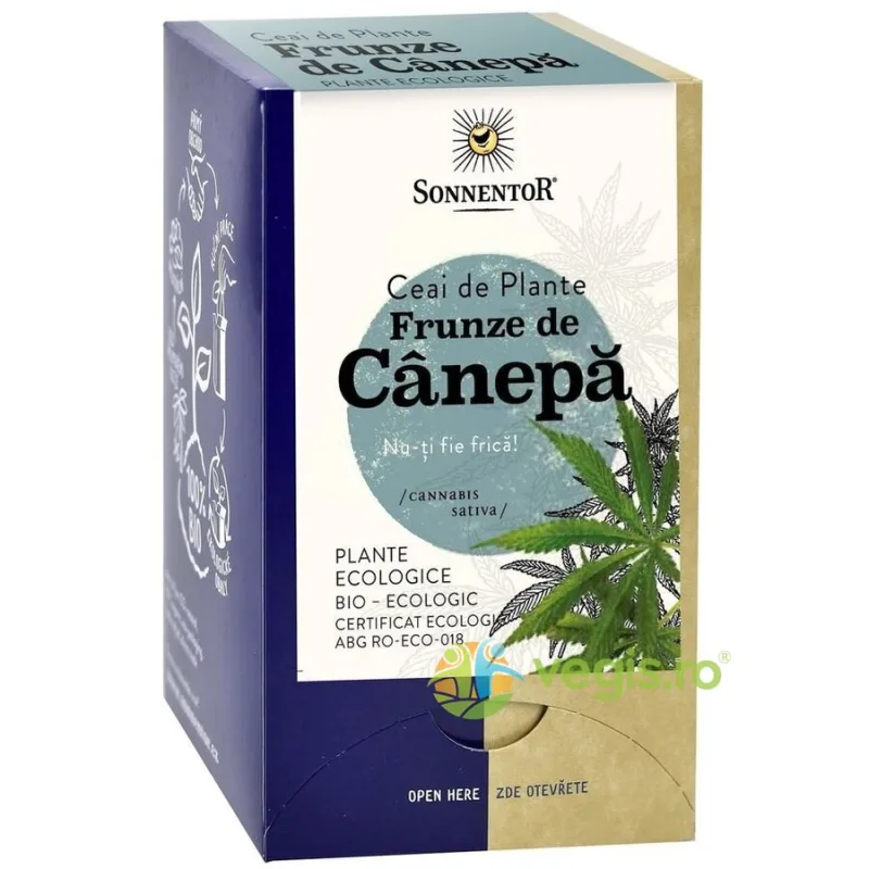 Ceai Frunze de Canepa Ecologic/Bio 18dz SONNENTOR — preț și oferte
