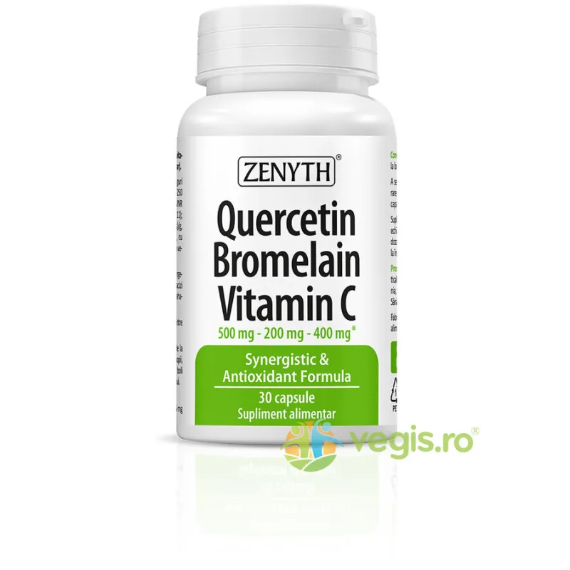 Quercetin Bromelain Vitamina C 30cps Zenyth — preț și oferte