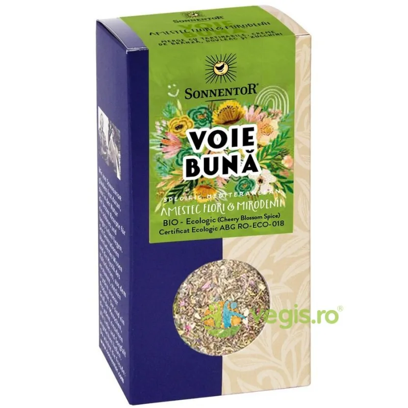 Condiment Amestec de Flori si Mirodenii Voie Buna Ecologic/Bio 25g SONNENTOR — preț și oferte