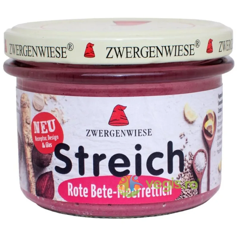 Pate Vegetal cu Sfecla Rosie si Hrean fara Gluten Ecologic/Bio 180g ZWERGENWIESE — preț și oferte