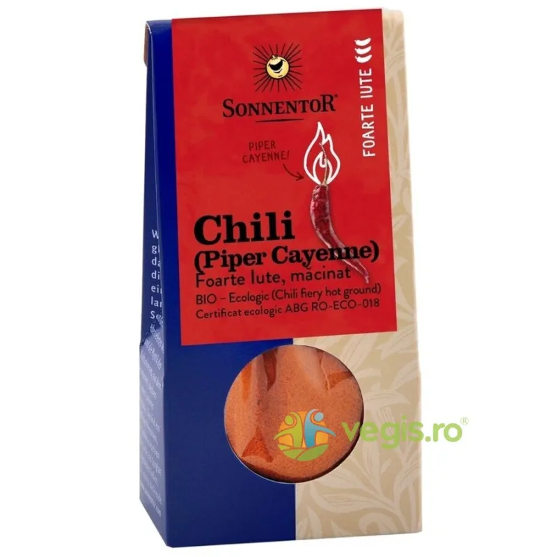 Chili Foarte Iute Macinat Ecologic/Bio 40g SONNENTOR — preț și oferte