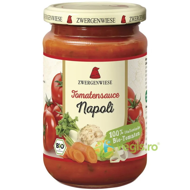 Sos de Rosii Napoli fara Gluten Ecologic/Bio 340ml ZWERGENWIESE — preț și oferte