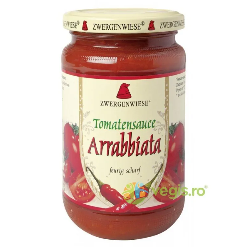 Sos de Rosii Arrabbiata cu Ardei Iute fara Gluten Ecologic/Bio 340ml ZWERGENWIESE — preț și oferte
