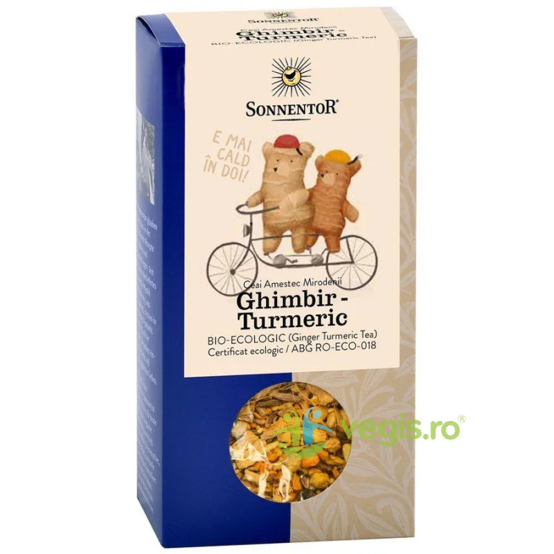 Ceai cu Ghimbir si Turmeric Ecologic/Bio 120g SONNENTOR — preț și oferte
