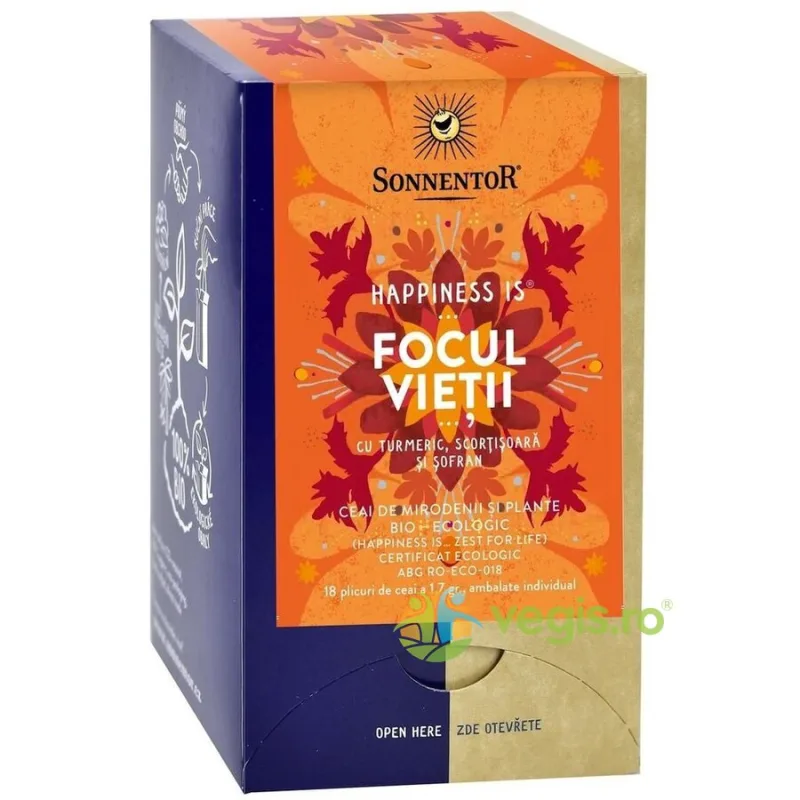 Ceai Happiness is...Focul Vietii Ecologic/Bio 18dz SONNENTOR — preț și oferte