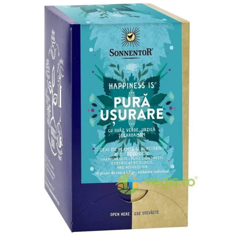 Ceai Happiness is...Pura Usurare Ecologic/Bio 18dz SONNENTOR — preț și oferte