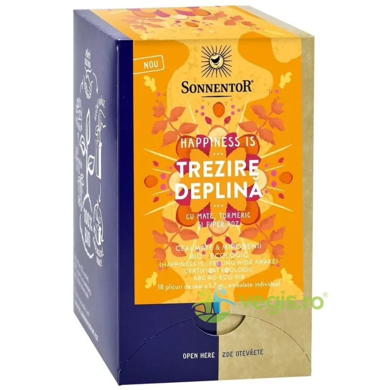 Ceai Happiness is...Trezire Deplina Ecologic/Bio 18dz SONNENTOR — preț și oferte