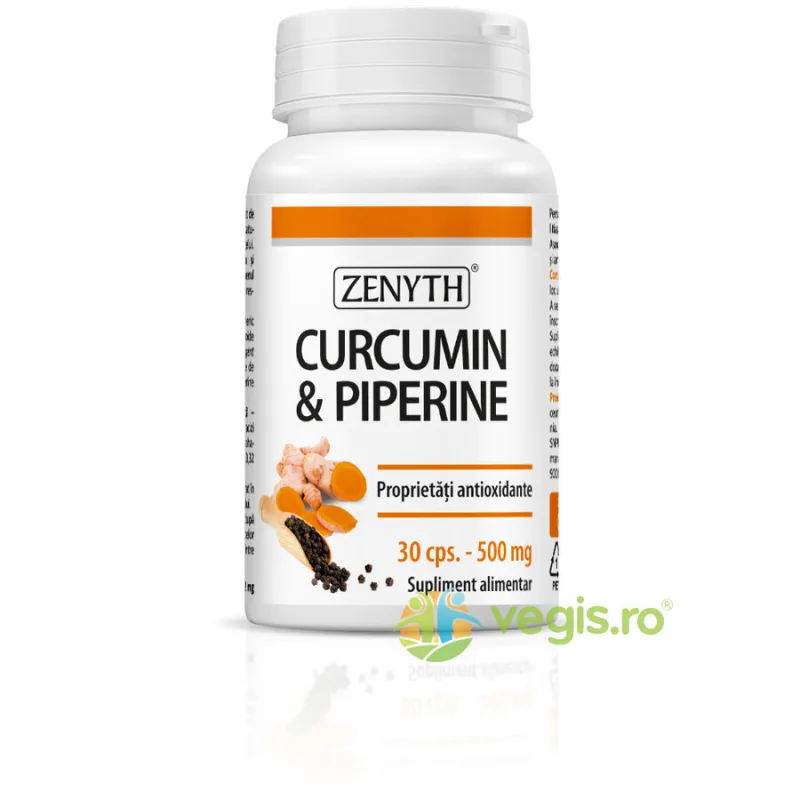 Curcumin & Piperine 500mg 30cps Zenyth — preț și oferte