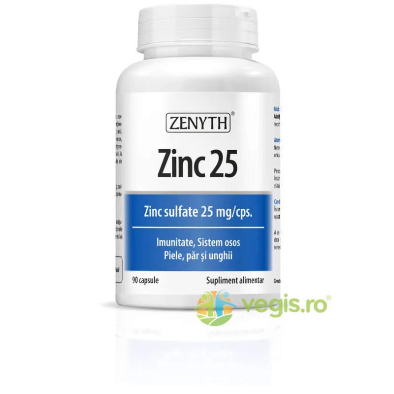Zinc 25mg 90cps Zenyth — preț și oferte