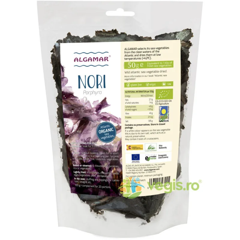 Alge Nori Ecologice/Bio 50g ALGAMAR — preț și oferte