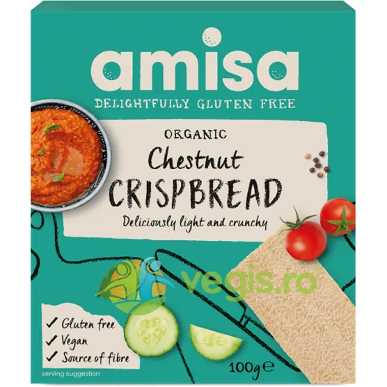 Painici cu Faina de Castane fara Gluten Ecologice/Bio 100g AMISA — preț și oferte