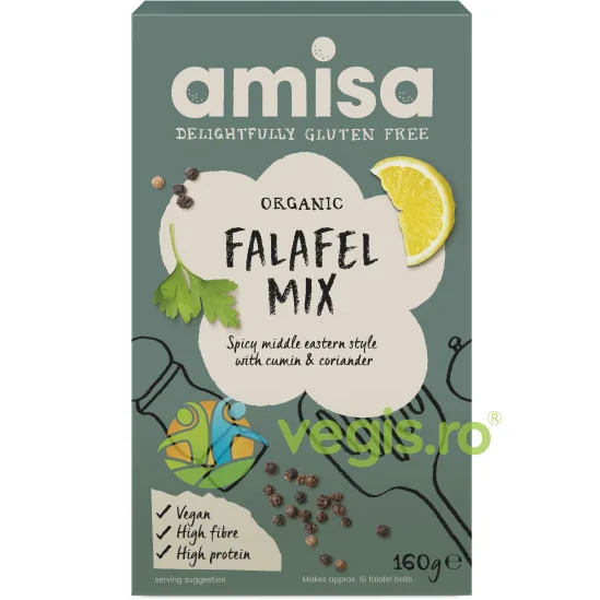 Mix pentru Falafel fara Gluten Ecologic/Bio 160g AMISA — preț și oferte