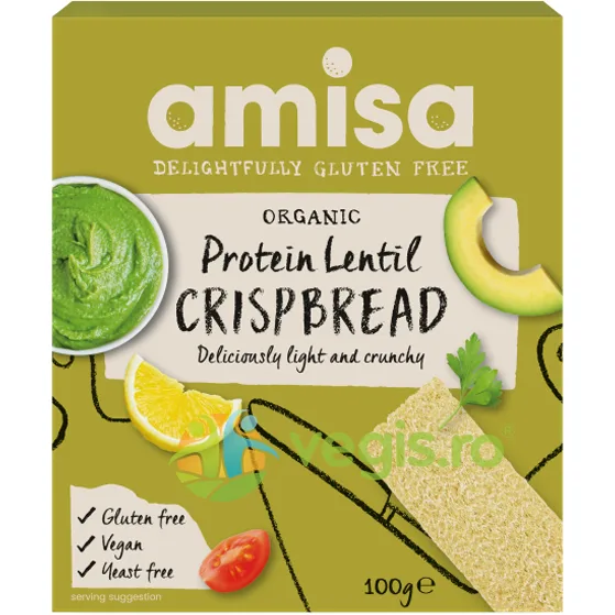 Painici Proteice cu Faina de Linte fara Gluten Ecologice/Bio 100g AMISA — preț și oferte