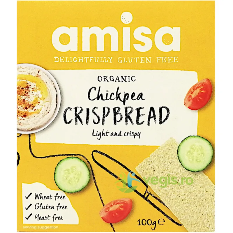 Painici cu Faina de Naut fara Gluten Ecologice/Bio 100g AMISA — preț și oferte
