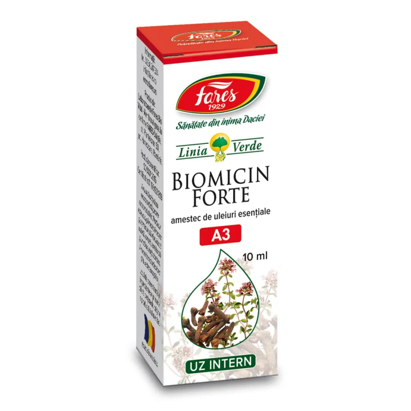 Ulei Biomicin Forte, A3, 10 ml, Fares — preț și oferte