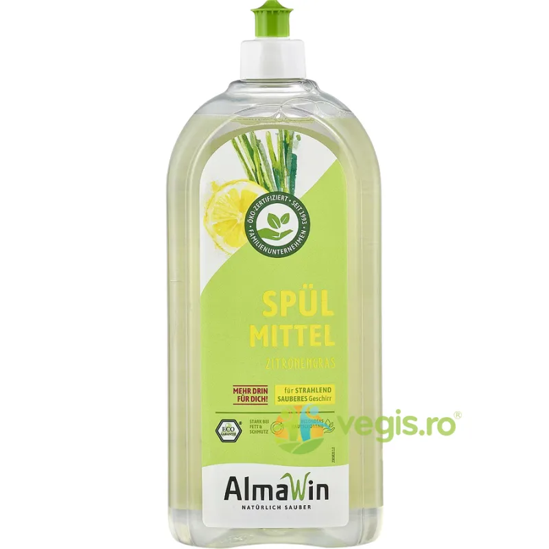 Detergent de Vase Concentrat cu Lamaie Ecologic/Bio 500ml ALMAWIN — preț și oferte