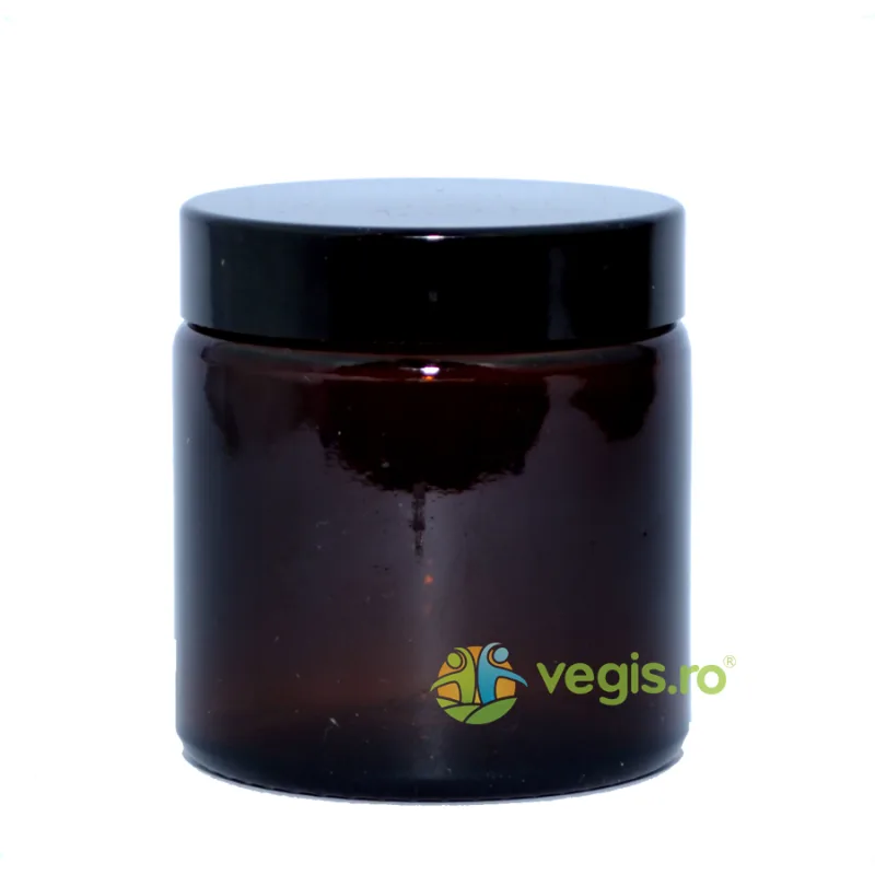 Recipient Cosmetic (Borcan) Sticla Ambra Cu Capac 120ml MAYAM — preț și oferte