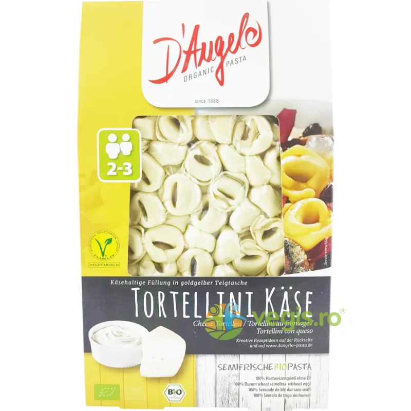 Tortellini cu Umplutura de Branza Ecologice/Bio 250g DANGELO — preț și oferte