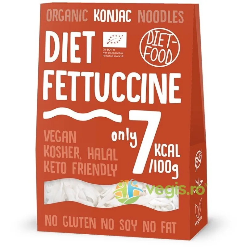 Paste Shirataki Fettuccine fara Gluten Ecologice/Bio 300g DIET FOOD — preț și oferte