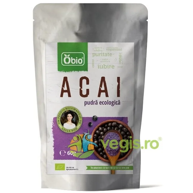 Acai Pulbere Ecologica/Bio 60g OBio — preț și oferte
