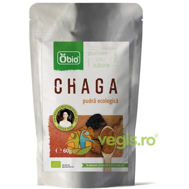 Chaga Pulbere Ecologica/Bio 60g OBio — preț și oferte