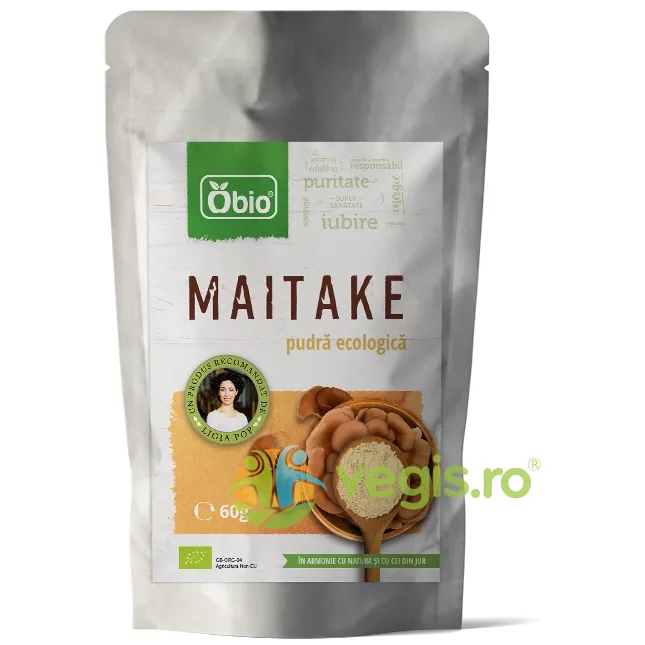Maiitake Pulbere Raw Ecologica/Bio 60g OBio — preț și oferte
