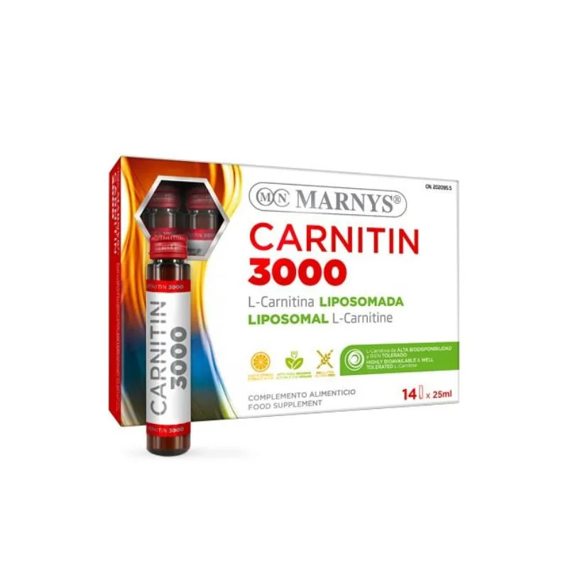 Accelerator metabolic Carnitin 3000 mg, 14 fiole, Marnys — preț și oferte