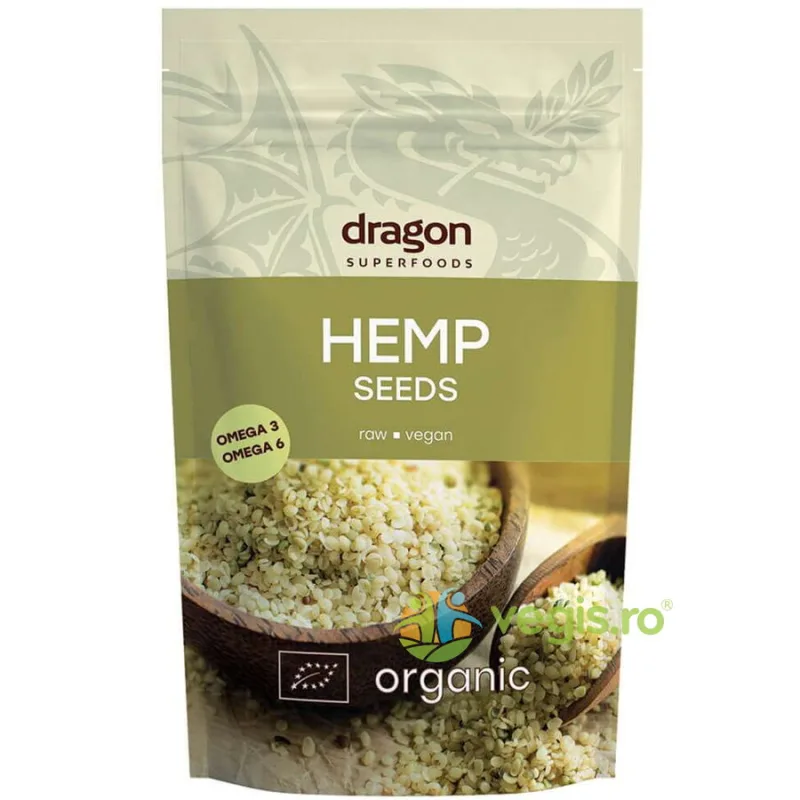 Seminte de Canepa Decorticate Raw Ecologice/Bio 200g Dragon Superfoods — preț și oferte