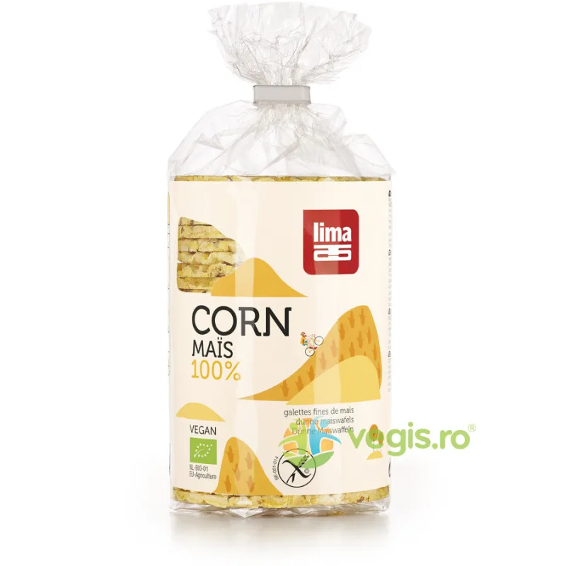 Rondele din Porumb Expandat fara Gluten Ecologice/Bio 120g LIMA — preț și oferte