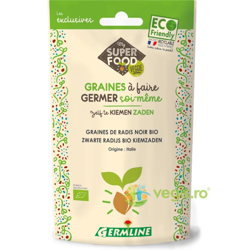 Seminte de Ridiche Neagra pentru Germinat Ecologic/Bio 150g GERMLINE — preț și oferte