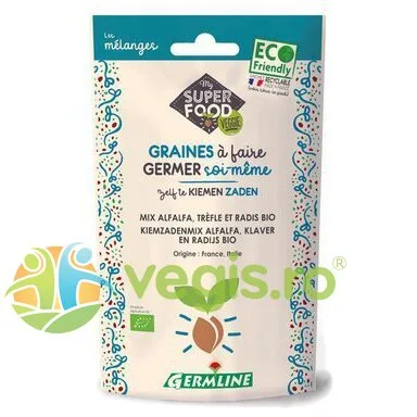 Mix Seminte de Alfalfa, Trifoi, Ridiche pentru Germinat Ecologic/Bio 150g GERMLINE — preț și oferte