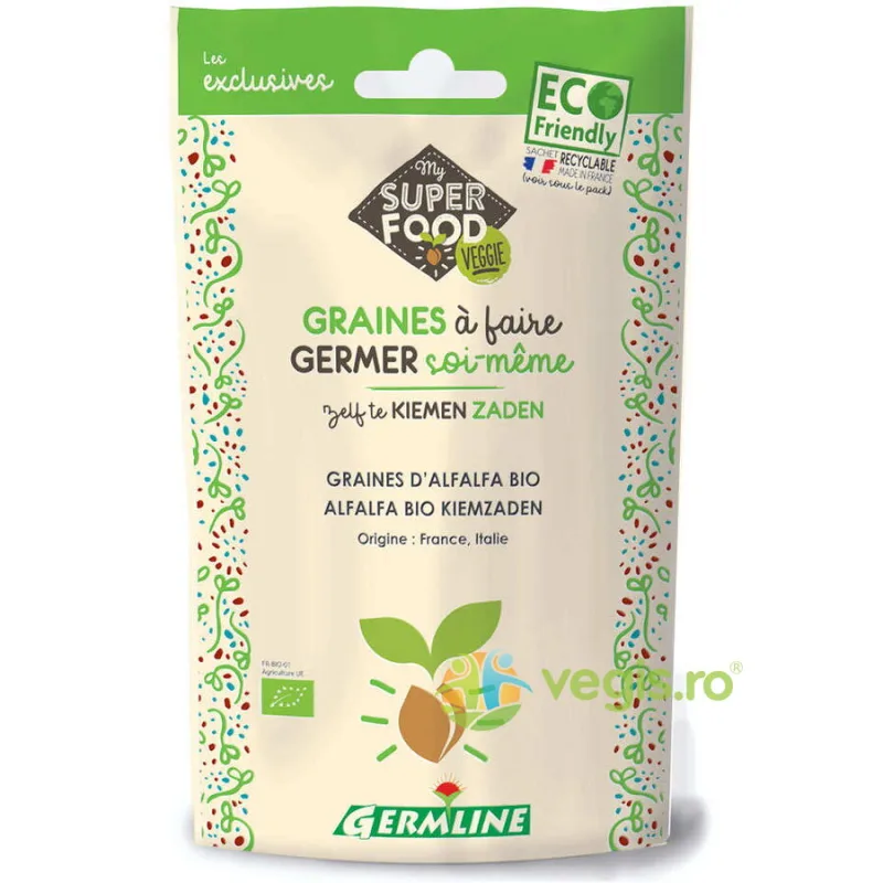 Seminte de Alfalfa pentru Germinat Ecologice/Bio 150g GERMLINE — preț și oferte