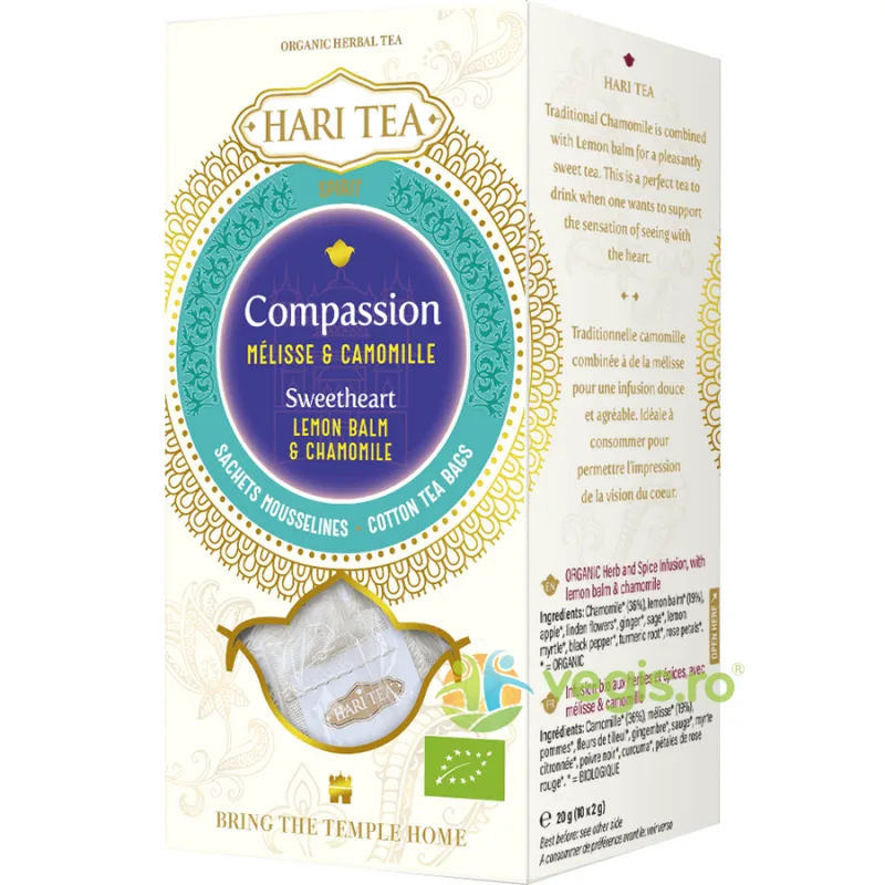 Ceai de Tei, Musetel si Roinita Compassion Ecologic/Bio 10dz HARI TEA — preț și oferte
