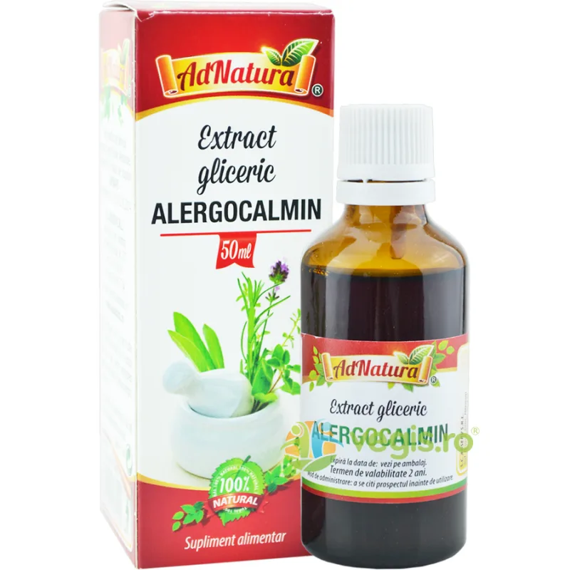 Extract Gliceric Alergocalmin fara Alcool 50ml ADNATURA — preț și oferte