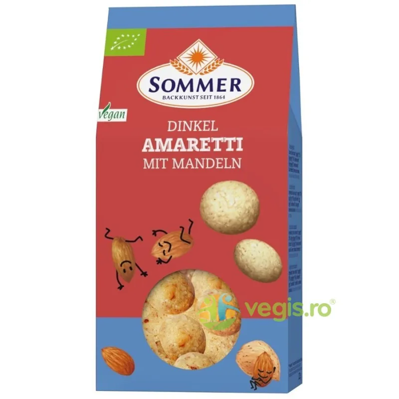 Biscuiti Amaretti din Faina de Spelta Ecologici/Bio 125g SOMMER — preț și oferte