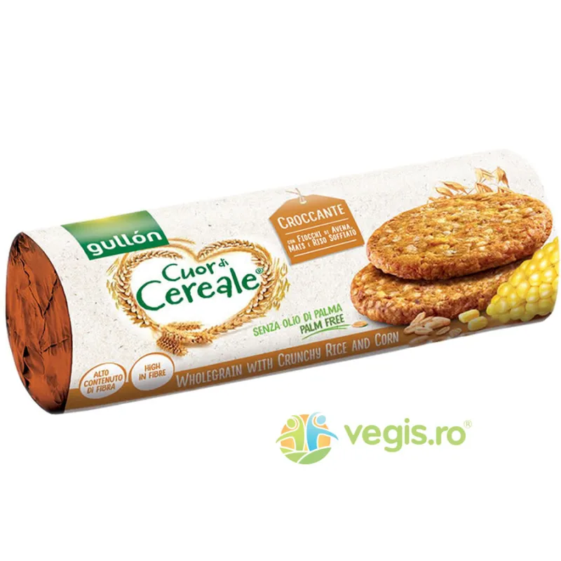 Biscuiti cu Fulgi de Ovaz, Porumb si Orez Expandat 265g GULLON — preț și oferte