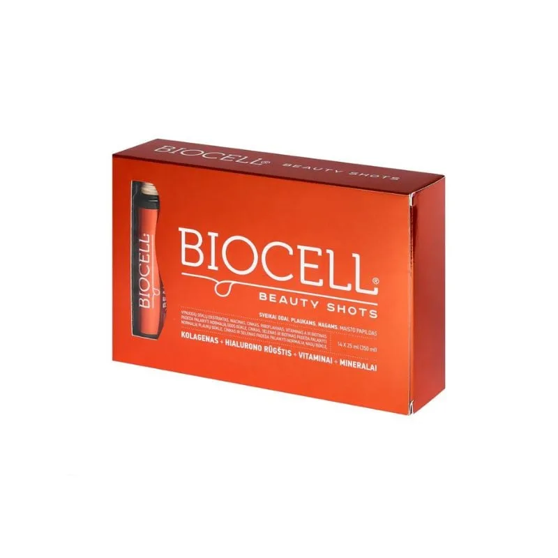 Biocell Beauty Shots pentru piele, par si unghii, 14 bucati x 25 ml, Valentis — preț și oferte