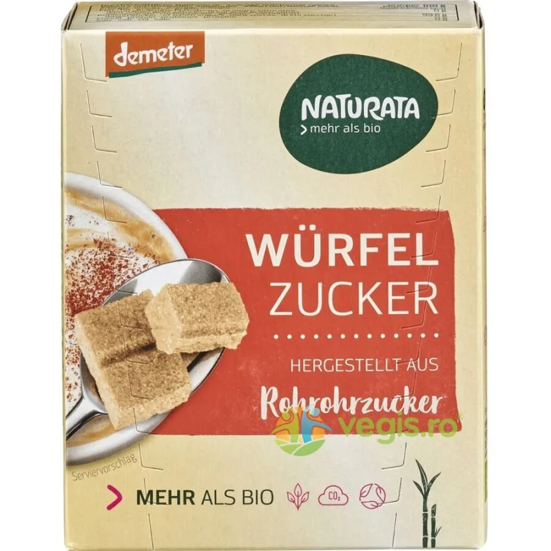 Cuburi de Zahar din Trestie Ecologice/Bio 500g NATURATA — preț și oferte