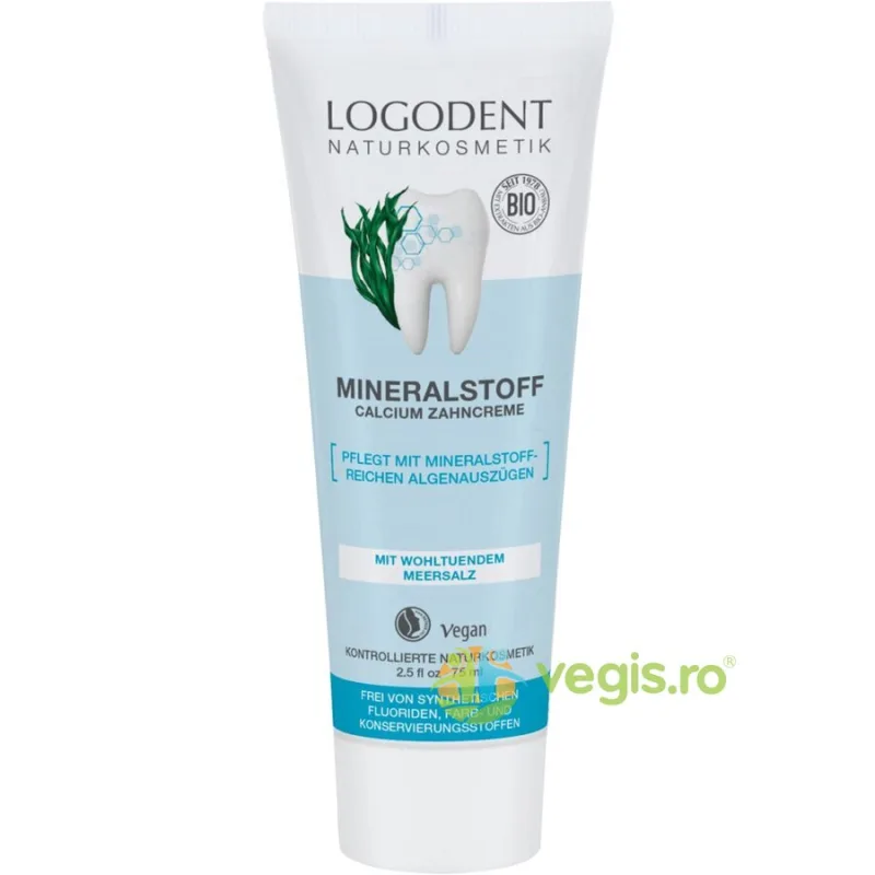 Pasta de Dinti Gel cu Calciu Mineral 75ml LOGODENT — preț și oferte