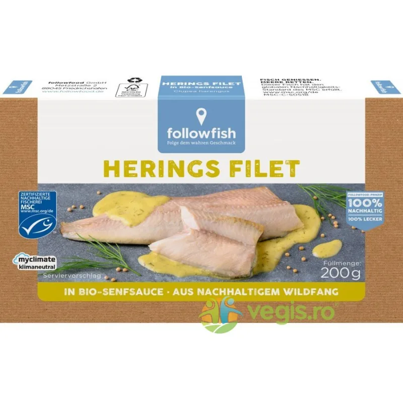 File de Hering in Sos de Mustar 200g FOLLOWFISH — preț și oferte